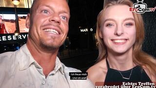 Német pornósztár csábítja a turista férfit igazi dugásra