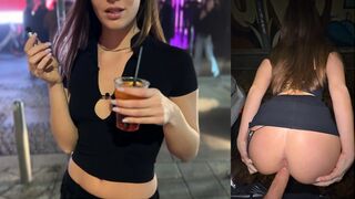 Keményen megbasztam egy olasz sunát a kocsi mögött a klub előtt